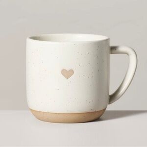 Hearth & Hand Magnolia 12oz Stoneware Heart Mug Cream/Clay